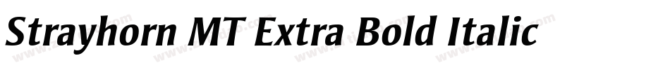 Strayhorn MT Extra Bold Italic字体转换